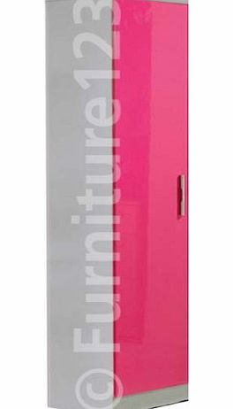 Welcome Furniture Hatherley High Gloss 1 Door Wardrobe in White