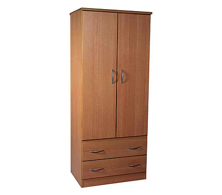 Welcome Furniture Stratford 2 Door 2 Drawer Wardrobe in Beech