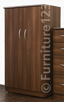 Welcome Furniture Stratford 2 Door Low Wardrobe in Walnut