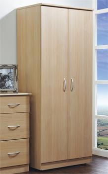 Welcome Furniture Stratford 2 Door Wardrobe in Light Oak
