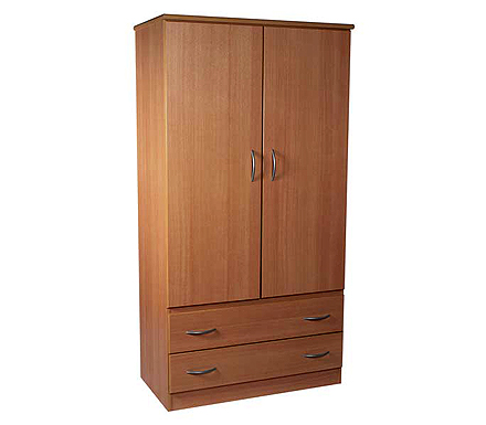 Welcome Furniture Stratford Wide 2 Door 2 Drawer Wardrobe in Beech