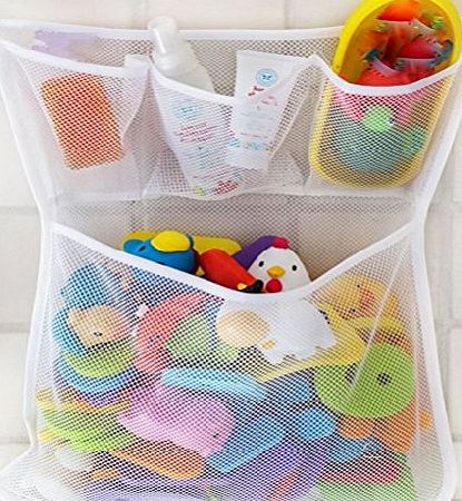Welecom Baby Bath Bathtub Bathroom Toy Mesh Net Storage Bag Organizer Holder,Tidy Suction Net, Toy Mesh Net Storage Bag