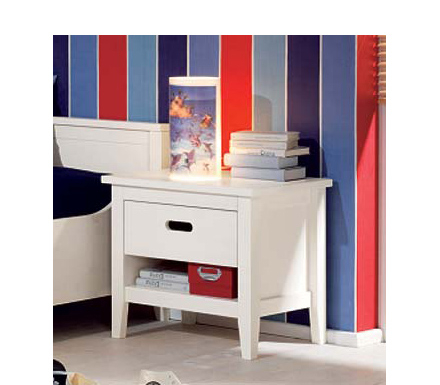 Welle Mobel Cello White Bedside Table