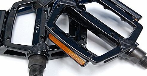 Wellgo Black Wellgo Metal BMX Platform Pedals - 1/2 (1 piece crank)