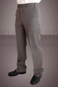 Fawn Herringbone trousers