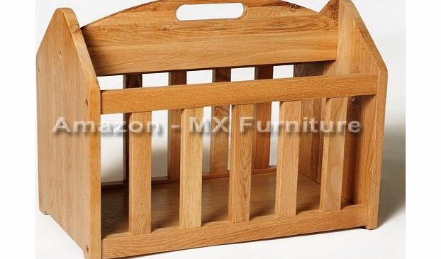 Wellington Oak New Natural Solid Oak Magazine Rack