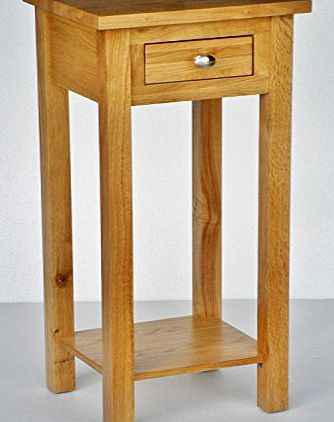 Wellington Oak New Solid Oak Compact Tall Slim Small Telephone / Phone / Console / Lamp / Hall way / plant / bedside Table