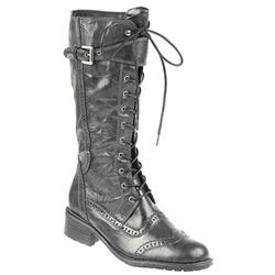 Wendal Female Wen45200 Leather Upper Textile Lining Casual in Black