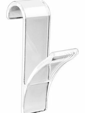 Wenko 4468161100 Hook for Heated Towel Rail 2 Pieces Transparent