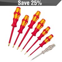 WERA VDE Slip Stop Screwdriver Set 7Pc