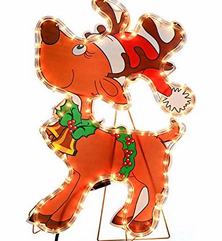 WeRChristmas 56 cm Large Reindeer Rope Lights Silhouette Christmas Decoration