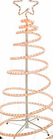 WeRChristmas 5ft 150 cm Flashing 3D Spiral Christmas Tree Rope Light Silhouette, Warm White