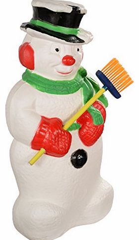 78 cm Large 3D Molded Pre-Lit Snowman Garden Christmas Decoration