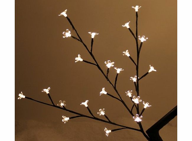 WeRChristmas Pre-Lit 6.6 ft 2 m 240 LED Illuminated Cherry Blossom Tree with Brown Trunk and Branches Suitable for Indoor/ Outdoor, Warm White