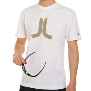 Icon Tee shirt - White/Taupe