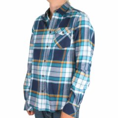 Wesc Mens Wesc Abdon Flannel Shirt Harbour Blue