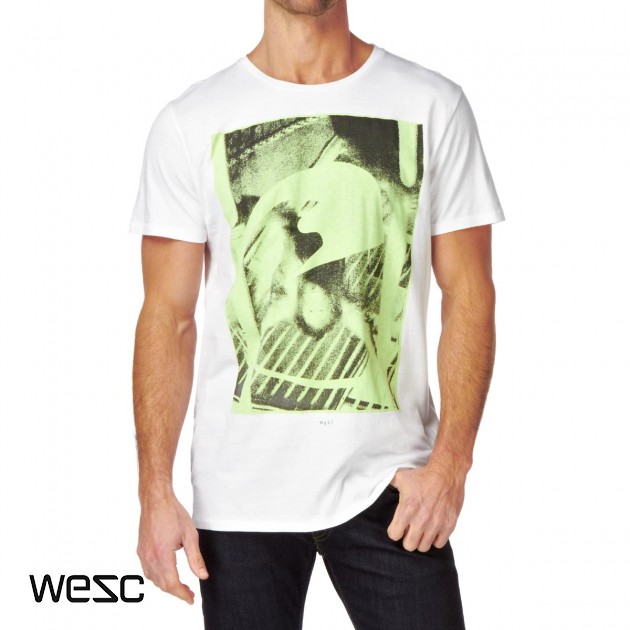 Wesc Mens Wesc E Photoprint T-Shirt - White