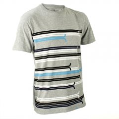 Wesc Mens Wesc Icon Horisontal Stripe Grey Melange