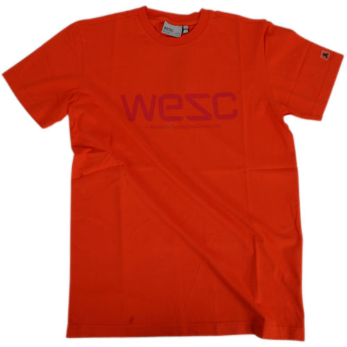 Mens WESC Wesc Soft Tee 474 Hot Orange