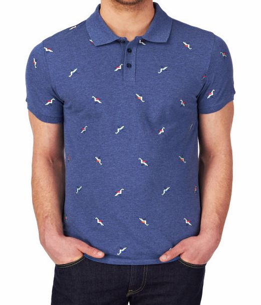 Wesc Mens Wesc Yan Polo Shirt - Blue Depths Melange