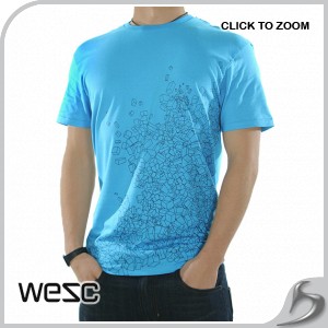 Wesc T-Shirts - WeSC Icon Blocks T-Shirts - Ocean
