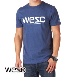 Wesc T-Shirts - Wesc Logo T-Shirt - Indigo Melange