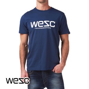 Wesc T-Shirts - Wesc Wesc T-Shirt - Blue Atlantic