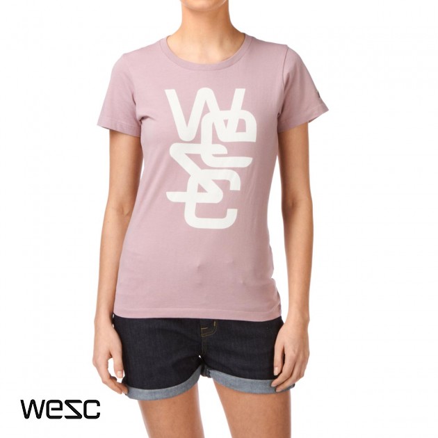 Wesc Womens Wesc Overlay Soft T-Shirt - Mauve Shadows