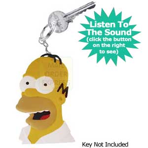 Wesco The Simpsons Whistle Activated Homer Keyring