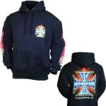 Coast Choppers Flame and cross hoodie
