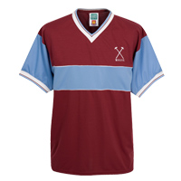 West Ham United 1983 Shirt - Claret/Sky.