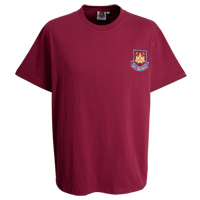 Ham United Core Embroidered T-Shirt - Claret.