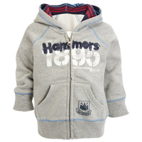 Ham United Hammers Hoodie - Grey Marl -