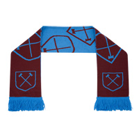 west Ham United Hammers Scarf - Claret/Blue.