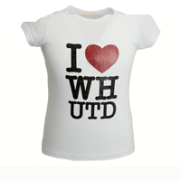 Ham United I Love T-Shirt - White