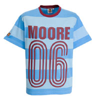 West Ham United Moore Retro T-Shirt - Blue.