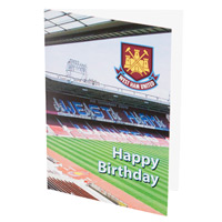 west Ham United Stadium Birthday Card.