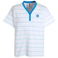 Ham United Stripe Grandad T-Shirt - White.