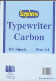 Typewriter Carbon Paper - Black 8.5x11 Inch Sheets, Pack Of 25 For Office Use