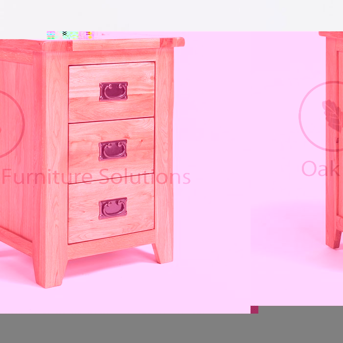 Westbury Reclaimed Oak 3 Drawer Bedside Cabinet