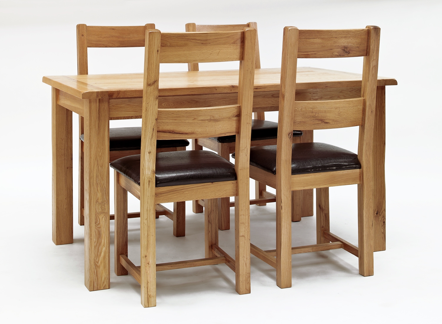 Reclaimed Oak Dining Table & 6 Oak &