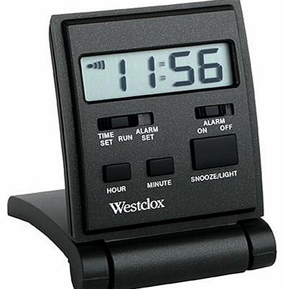 Black 47508 Westclox Travelmate Folding Travel Alarm Clock 