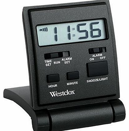 Travelmate Folding Travel Alarm Clock, Black 47508