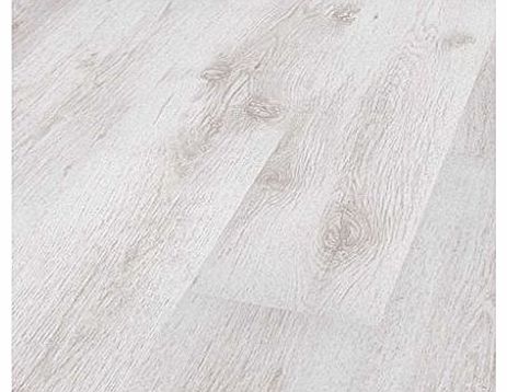 C474107 7mm Oak Laminate Flooring Plank - White