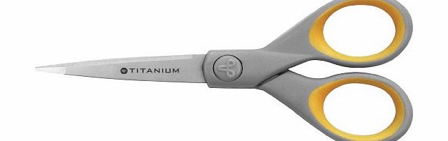 Westcott E-30450 00 Super Titanium Soft Grip Silhouette Scissors 13 cm Grey/Yellow