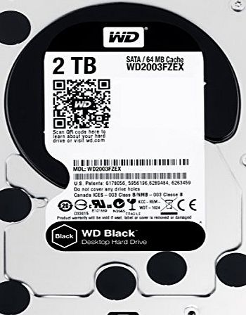 Western Digital WD Black 2TB Performance Desktop Hard Disk Drive - 7200 RPM SATA 6 Gb/s 64MB Cache 3.5 Inch