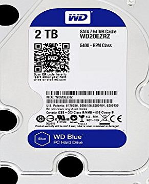 Western Digital WD Blue 2TB Desktop Hard Disk Drive - 5400 RPM SATA 6 Gb/s 64MB Cache 3.5 Inch