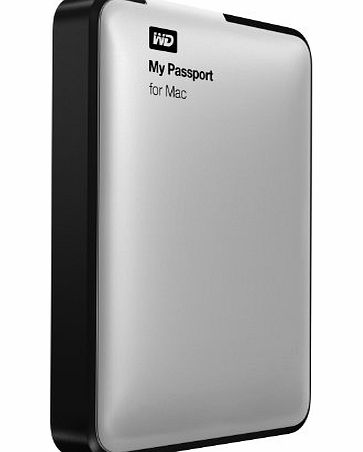 Western Digital WD My Passport 2TB USB 3.0 High Capacity Portable Hard Drive for Mac - Silver