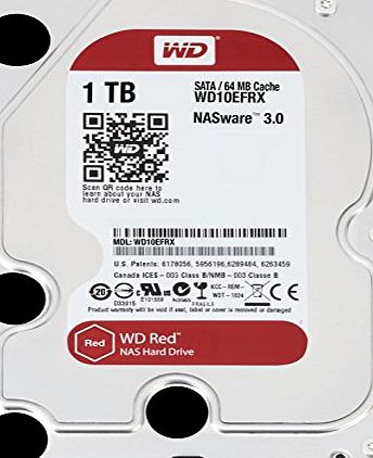 Western Digital WD Red 1TB NAS Desktop Hard Disk Drive - Intellipower SATA 6 Gb/s 64MB Cache 3.5 Inch