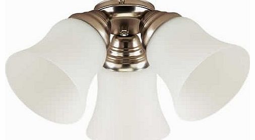 Westinghouse Design and Combine 3 Light Kit Ceiling Fans, Brushed Aluminum